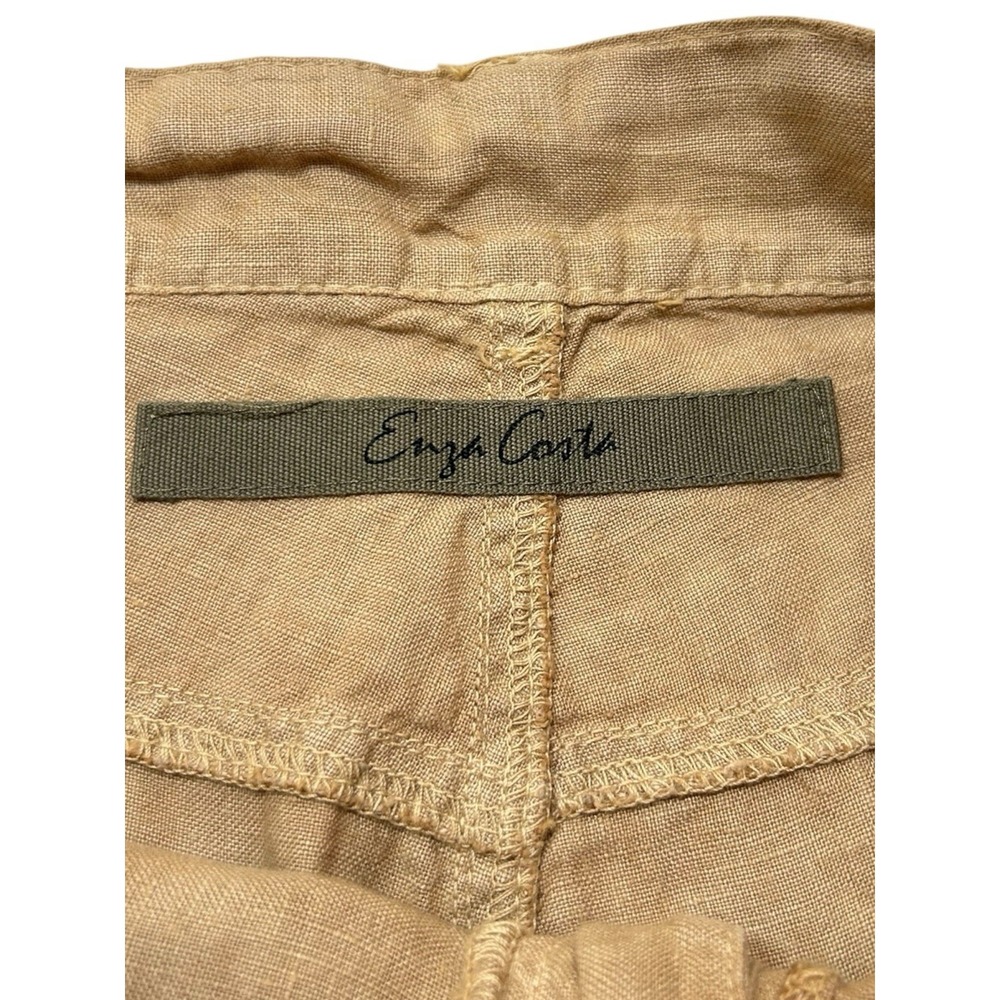 Enza Costa 100% French Linen High Waist Wide Leg Pant Trousers 1 Women's Small - Picture 10 of 14